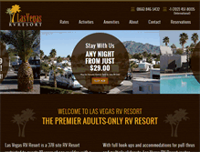 Tablet Screenshot of lasvegasrvresort.com